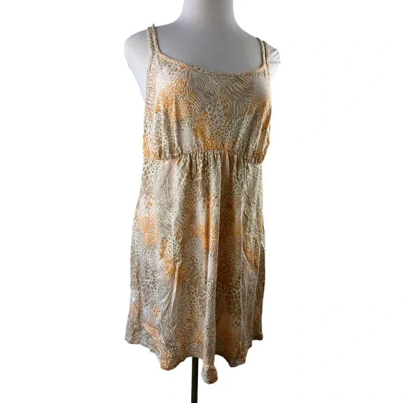 NWT Cacique Lane Bryant Strappy Back Chemise Orange Tan Animal Plus Size 22/24 - Picture 5 of 9